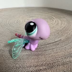 Littlest Pet Shop LPS Dragonfly #316 Lavender Purple Green Teal Dot Eyes